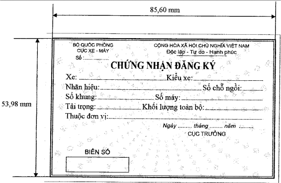 Thông tư 169/2021/TT-BQP của Bộ Quốc phòng quy định về đăng ký, quản lý, sử dụng xe cơ giới, xe máy chuyên dùng trong Bộ Quốc phòng