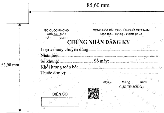 Thông tư 169/2021/TT-BQP của Bộ Quốc phòng quy định về đăng ký, quản lý, sử dụng xe cơ giới, xe máy chuyên dùng trong Bộ Quốc phòng