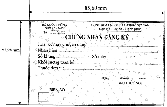 Thông tư 169/2021/TT-BQP của Bộ Quốc phòng quy định về đăng ký, quản lý, sử dụng xe cơ giới, xe máy chuyên dùng trong Bộ Quốc phòng