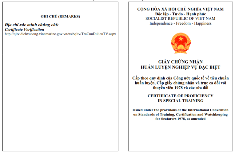 Thông tư 20/2023/TT-BGTVT của Bộ Giao thông Vận tải quy định về tiêu chuẩn chuyên môn, chứng chỉ chuyên môn, đào tạo, huấn luyện thuyền viên và định biên an toàn tối thiểu của tàu biển Việt Nam