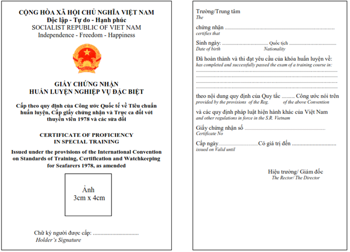 Thông tư 20/2023/TT-BGTVT của Bộ Giao thông Vận tải quy định về tiêu chuẩn chuyên môn, chứng chỉ chuyên môn, đào tạo, huấn luyện thuyền viên và định biên an toàn tối thiểu của tàu biển Việt Nam