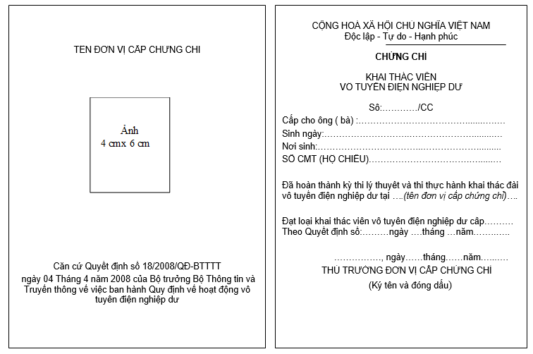 Quyết định 18/2008/QĐ-BTTTT của Bộ Thông tin và Truyền thông về việc ban hành