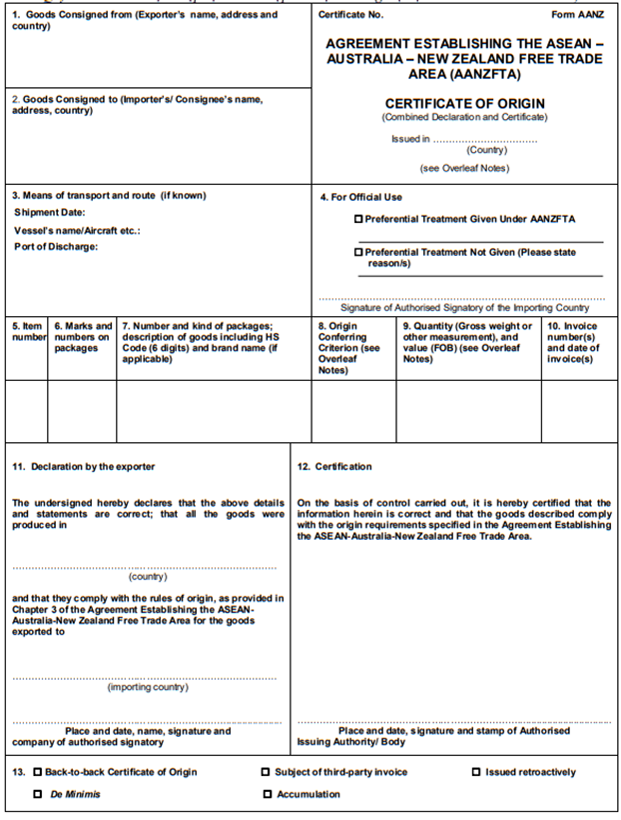 Thông tư 33/2009/TT-BCT của Bộ Công Thương về việc thực hiện quy tắc xuất xứ trong Hiệp định thành lập Khu vực thương mại tự do ASEAN-Úc-Niu di lân