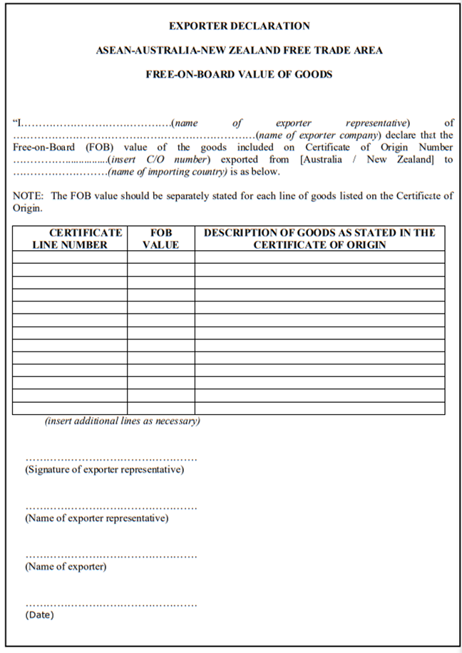 Thông tư 33/2009/TT-BCT của Bộ Công Thương về việc thực hiện quy tắc xuất xứ trong Hiệp định thành lập Khu vực thương mại tự do ASEAN-Úc-Niu di lân