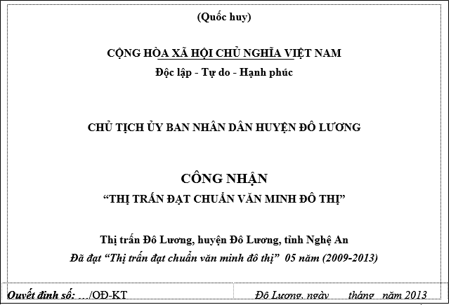 Thông tư 02/2013/TT-BVHTTDL của Bộ Văn hóa, Thể thao và Du lịch về việc quy định chi tiết tiêu chuẩn, trình tự, thủ tục xét và công nhận “Phường đạt chuẩn văn minh đô thị”; “Thị trấn đạt chuẩn văn minh đô thị”