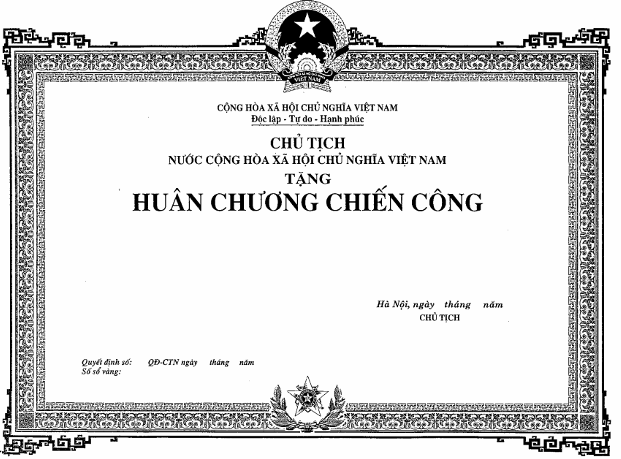 Nghị định 85/2014/NĐ-CP của Chính phủ về việc quy định mẫu huân chương, huy chương, huy hiệu, kỷ niệm chương; mẫu bằng, khung, hộp, cờ của các hình thức khen thưởng và danh hiệu thi đua; quản lý, cấp phát, cấp đổi, cấp lại, thu hồi hiện vật khen thưởng