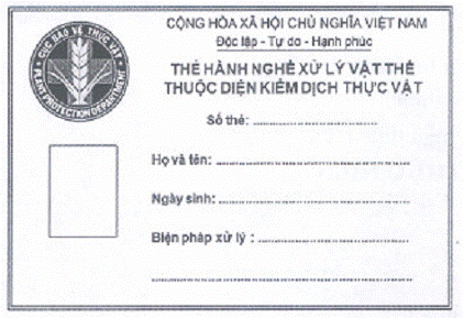 Thông tư 05/2015/TT-BNNPTNT của Bộ Nông nghiệp và Phát triển nông thôn quy định về trình tự, thủ tục cấp Giấy chứng nhận hành nghề xử lý vật thể thuộc diện kiểm dịch thực vật