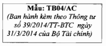 Thông tư 39/2014/TT-BTC của Bộ Tài chính về việc hướng dẫn thi hành Nghị định 51/2010/NĐ-CP ngày 14/05/2010 và Nghị định 04/2014/NĐ-CP ngày 17/01/2014 của Chính phủ quy định về hóa đơn bán hàng hóa, cung ứng dịch vụ