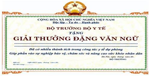 Thông tư 23/2020/TT-BYT của Bộ Y tế về việc quy định xét tặng Giải thưởng Đặng Văn Ngữ trong lĩnh vực Y tế dự phòng