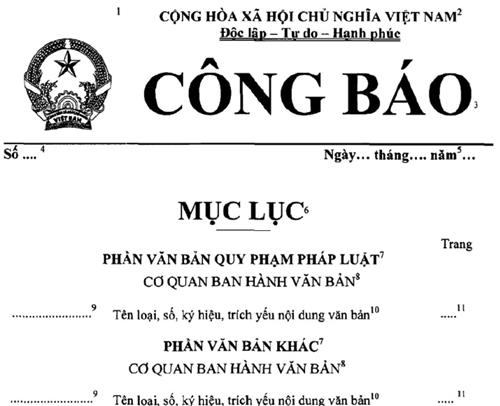 Thông tư 03/2011/TT-VPCP của Văn phòng Chính phủ quy định chi tiết thi hành một số điều của Nghị định số 100/2010/NĐ-CP ngày 28/09/2010 của Chính phủ về Công báo