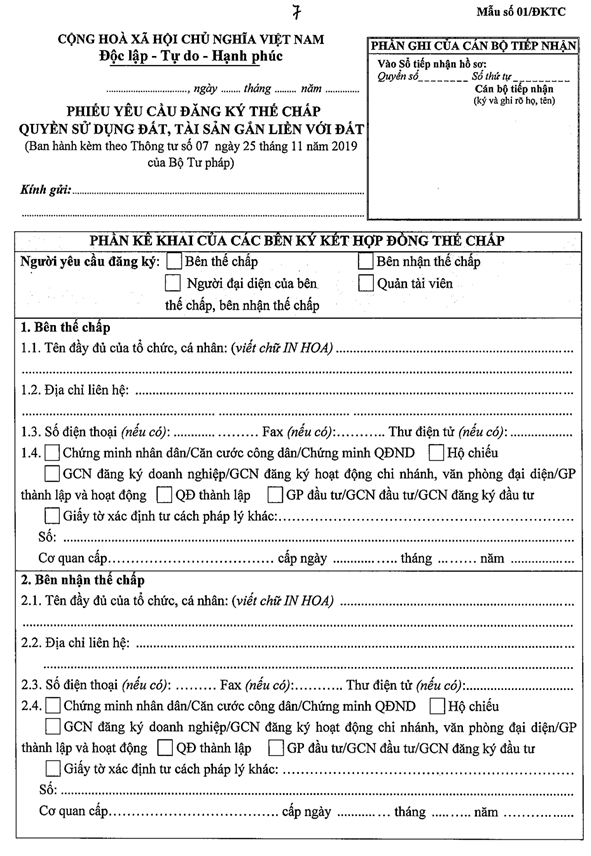 Quyết định 1183/QĐ-BTP của Bộ Tư pháp về việc công bố thủ tục hành chính được sửa đổi, bổ sung trong lĩnh vực đăng ký biện pháp bảo đảm thuộc phạm vi chức năng quản lý của Bộ Tư pháp