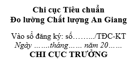 Quyết định 3655/QĐ-UBND của Ủy ban nhân dân tỉnh An Giang về việc công bố thủ tục hành chính thuộc thẩm quyền giải quyết của Sở Khoa học và Công nghệ tỉnh An Giang