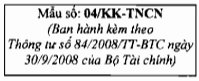 Thông tư 84/2008/TT-BTC của Bộ Tài chính về việc hướng dẫn thi hành một số điều của Luật Thuế thu nhập cá nhân và hướng dẫn Nghị định số 100/2008/NĐ-CP ngày 08/9/2008 của Chính phủ quy định chi tiết một số điều của Luật Thuế thu nhập cá nhân