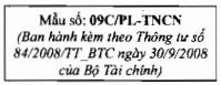 Thông tư 84/2008/TT-BTC của Bộ Tài chính về việc hướng dẫn thi hành một số điều của Luật Thuế thu nhập cá nhân và hướng dẫn Nghị định số 100/2008/NĐ-CP ngày 08/9/2008 của Chính phủ quy định chi tiết một số điều của Luật Thuế thu nhập cá nhân