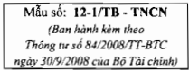 Thông tư 84/2008/TT-BTC của Bộ Tài chính về việc hướng dẫn thi hành một số điều của Luật Thuế thu nhập cá nhân và hướng dẫn Nghị định số 100/2008/NĐ-CP ngày 08/9/2008 của Chính phủ quy định chi tiết một số điều của Luật Thuế thu nhập cá nhân