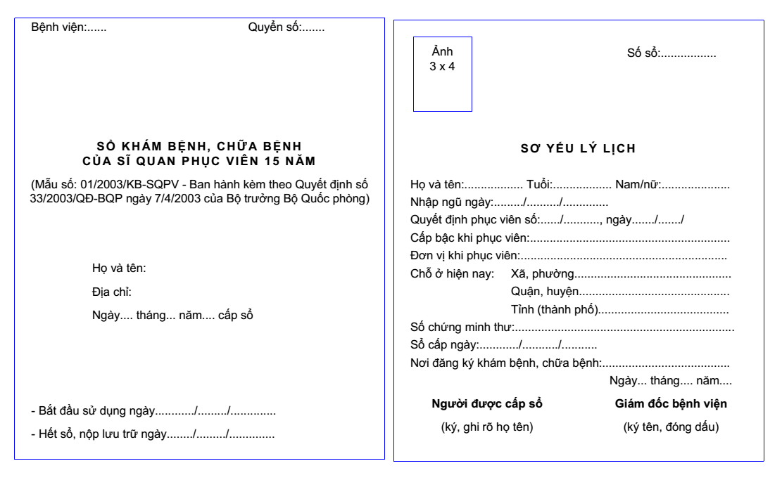 Quyết định 33/2003/QĐ-BQP của Bộ Quốc phòng ban hành quy định về khám bệnh, chữa bệnh đối với sĩ quan phục viên có đủ 15 phục vụ trong quân đội