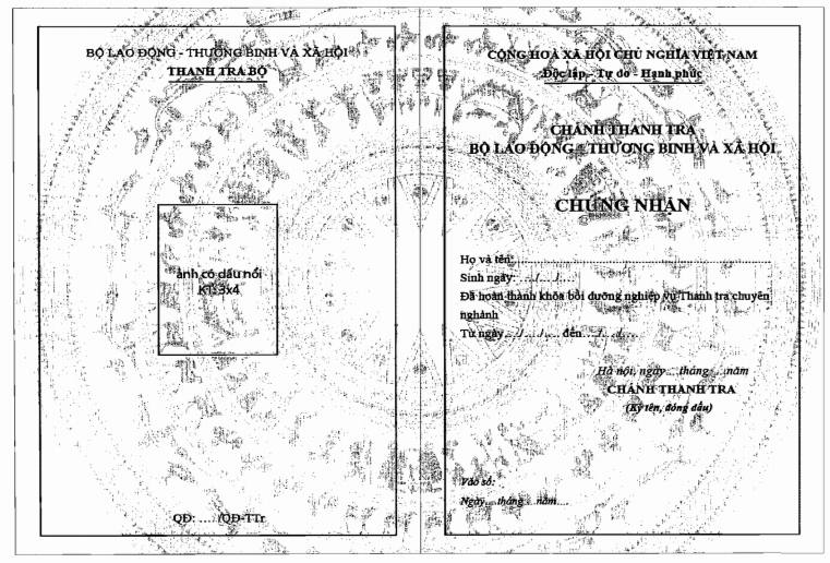 Thông tư 14/2015/TT-BLĐTBXH của Bộ Lao động Thương binh và Xã hội quy định về thanh tra viên, công chức thanh tra chuyên ngành và cộng tác viên thanh tra ngành Lao động Thương binh và Xã hội