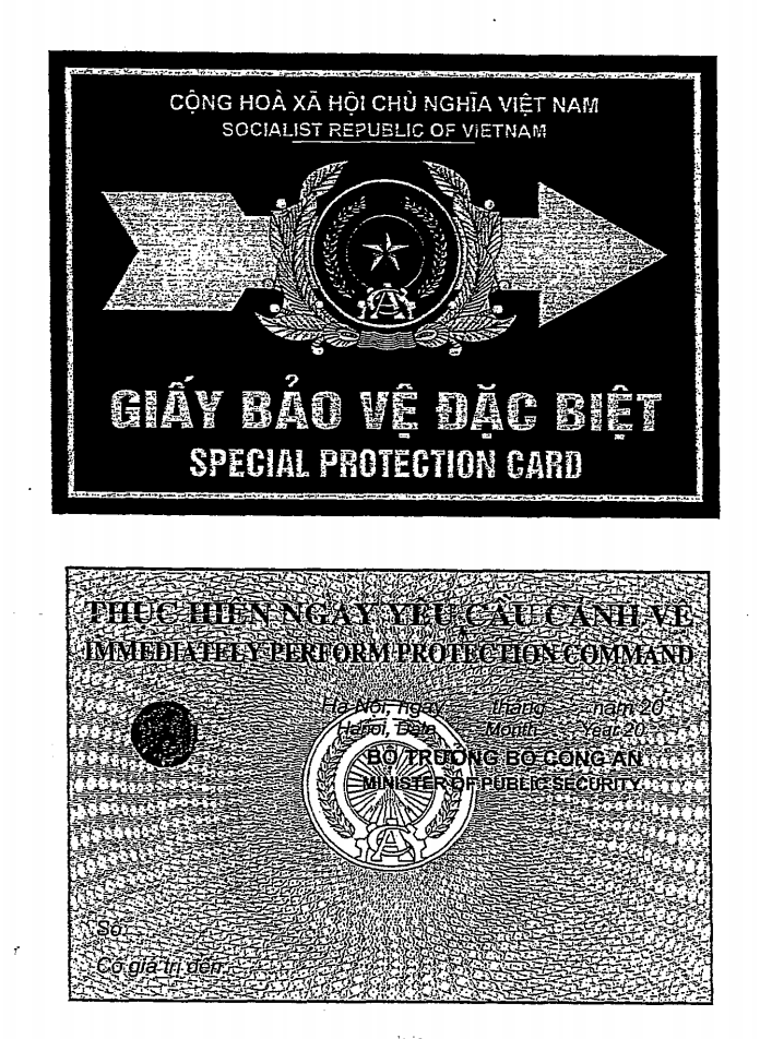 Thông tư 14/2018/TT-BCA của Bộ Công an quy định về mẫu, quản lý và sử dụng Giấy bảo vệ đặc biệt của lực lượng Cảnh vệ