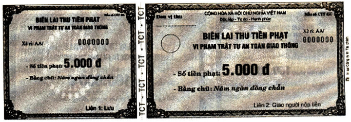 Quyết định 58/2003/QĐ-BTC của Bộ Tài chính về việc ban hành Biên lai thu tiền phạt vi phạm hành chính