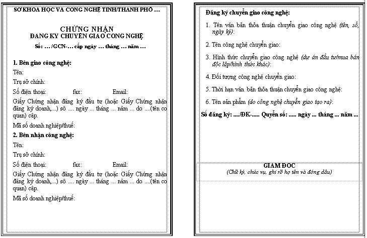 Quyết định 1573/QĐ-BKHCN của Bộ Khoa học và Công nghệ về việc công bố thủ tục hành chính mới ban hành, thủ tục hành chính được thay thế thuộc phạm vi chức năng quản lý của Bộ Khoa học và Công nghệ (Lĩnh vực: Hoạt động khoa học và công nghệ)