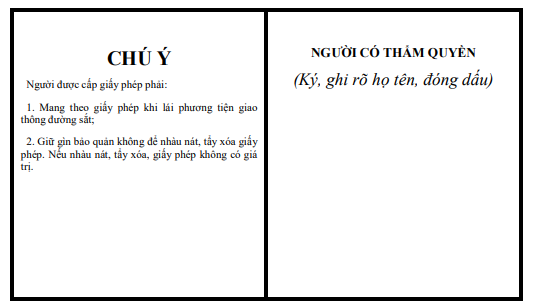 Thông tư 15/2023/TT-BGTVT của Bộ Giao thông Vận tải quy định về tiêu chuẩn, nhiệm vụ, quyền hạn đối với chức danh nhân viên đường sắt trực tiếp phục vụ chạy tàu; nội dung, chương trình đào tạo đối với cơ sở đào tạo các chức danh nhân viên đường sắt trực tiếp phục vụ chạy tàu; điều kiện, nội dung, quy trình sát hạch và cấp, cấp lại, thu hồi giấy phép lái tàu trên đường sắt