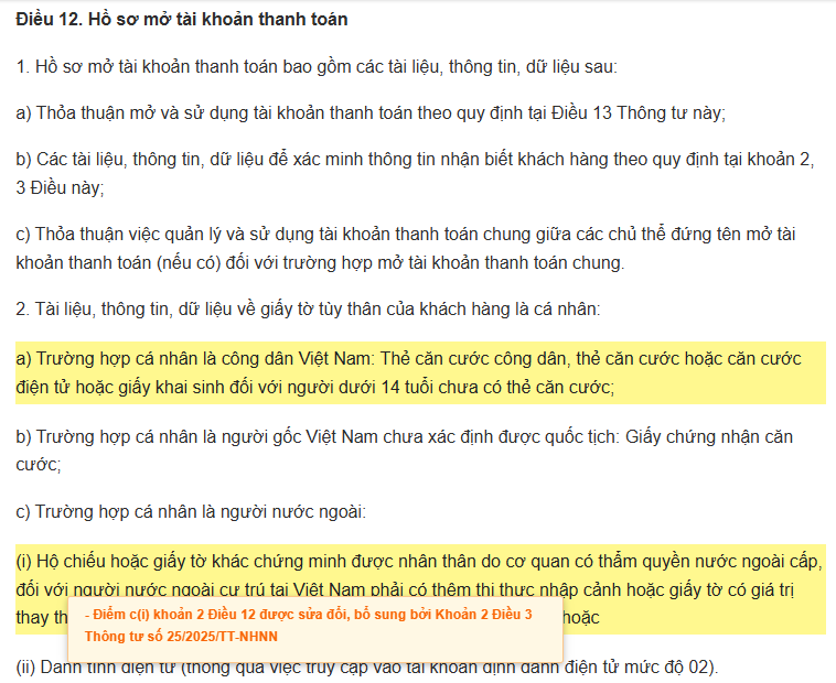 Bản hợp nhất điện tử Thông tư 17/2024/TT-NHNN về tài khoản thanh toán Bản hợp nhất điện tử Thông tư 17/2024/TT-NHNN về tài khoản thanh toán