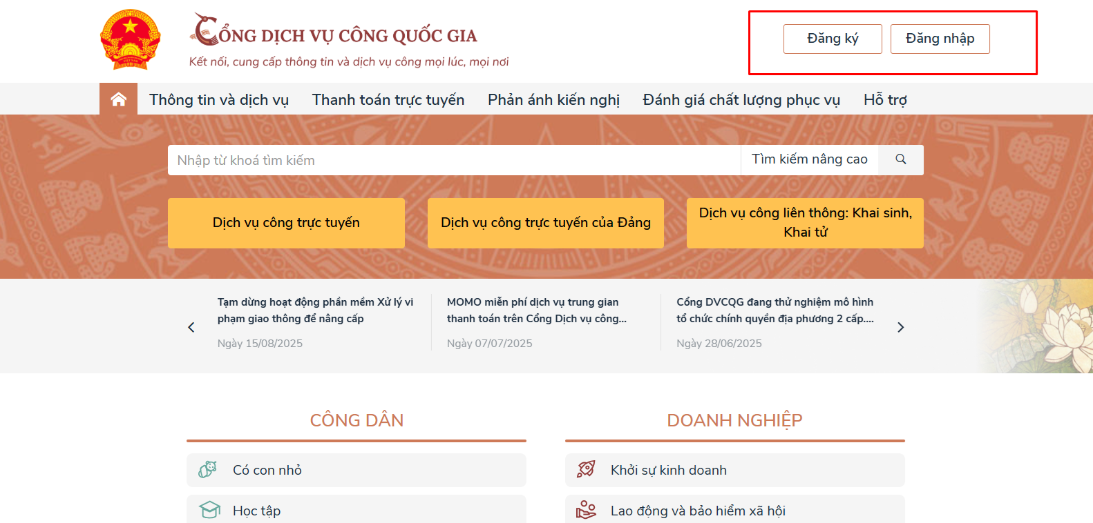 thủ tục đăng ký kết hôn online