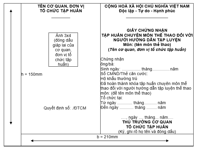 Thông tư 07/2021/TT-BVHTTDL của Bộ Văn hóa, Thể thao và Du lịch quy định về tập huấn chuyên môn thể thao đối với người hướng dẫn tập luyện thể thao