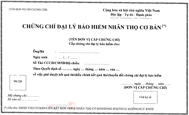 Thông tư 69/2022/TT-BTC của Bộ Tài chính quy định chi tiết về chứng chỉ bảo hiểm, chứng chỉ đại lý bảo hiểm, chứng chỉ môi giới bảo hiểm, chứng chỉ về phụ trợ bảo hiểm