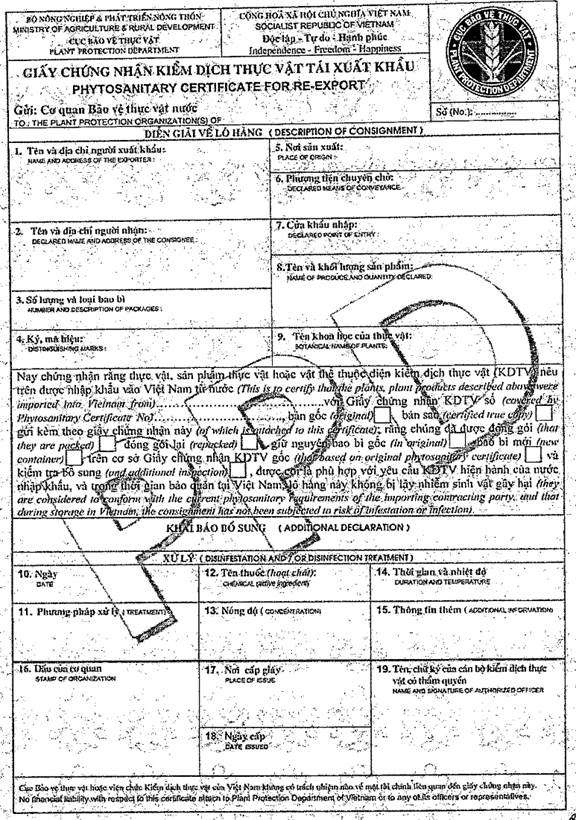 Thông tư 33/2014/TT-BNNPTNT của Bộ Nông nghiệp và Phát triển nông thôn về việc quy định trình tự, thủ tục kiểm dịch thực vật nhập khẩu, xuất khẩu, quá cảnh và sau nhập khẩu vật thể thuộc diện kiểm dịch thực vật