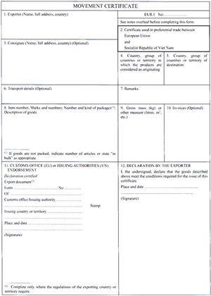 Thông tư 11/2020/TT-BCT của Bộ Công Thương về việc quy định Quy tắc xuất xứ hàng hóa trong Hiệp định Thương mại tự do giữa Việt Nam và Liên minh châu Âu