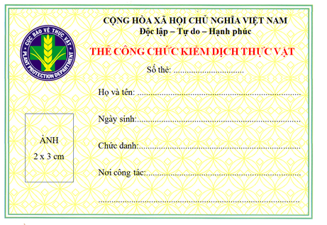 Thông tư 30/2015/TT-BNNPTNT của Bộ Nông nghiệp và Phát triển nông thôn về việc quy định trang phục, phù hiệu, cấp hiệu, biển hiệu và thẻ công chức kiểm dịch thực vật