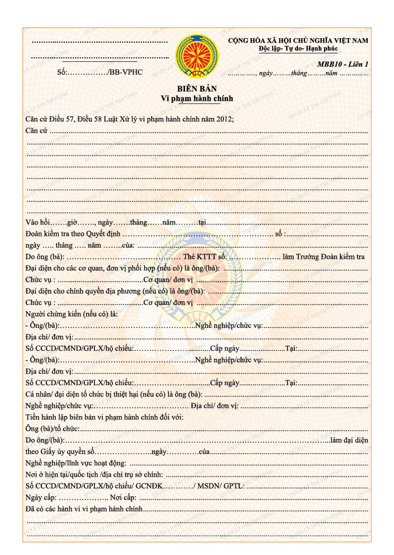 Thông tư 08/2018/TT-BCT của Bộ Công Thương về việc sửa đổi, bổ sung quy định về mẫu biên bản, quyết định sử dụng trong hoạt động kiểm tra và xử lý vi phạm hành chính của Quản lý thị trường