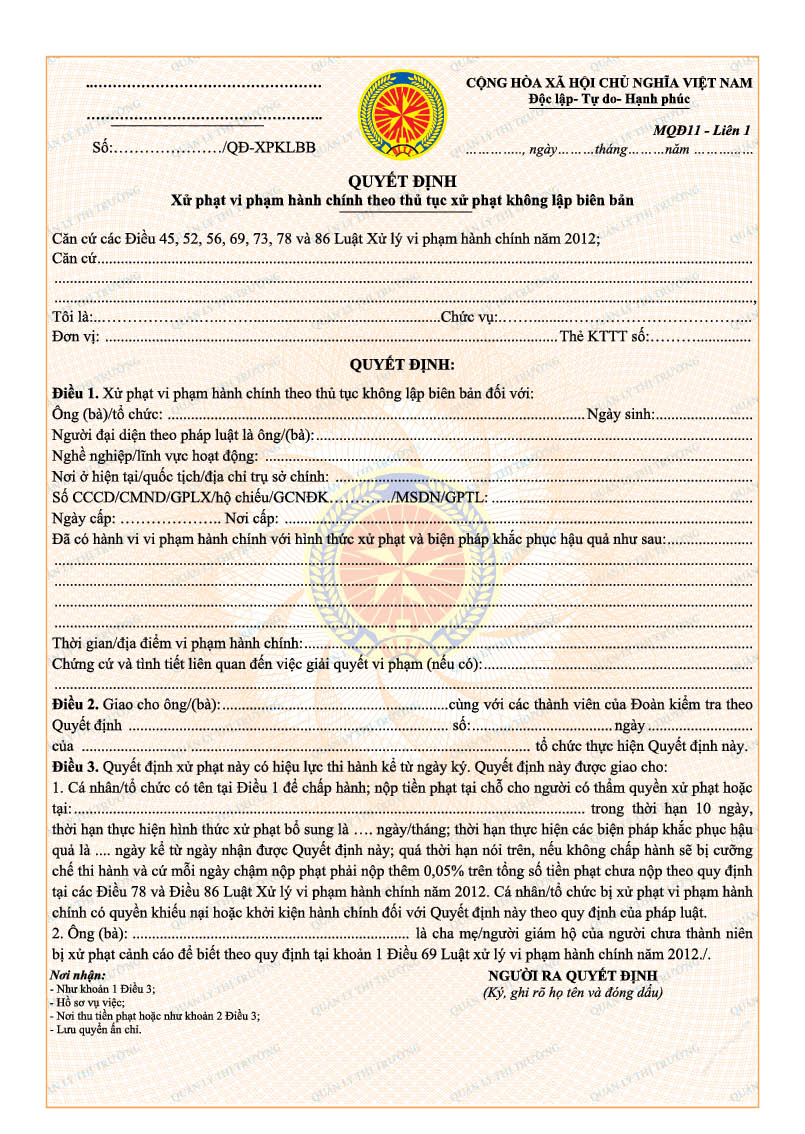 Thông tư 08/2018/TT-BCT của Bộ Công Thương về việc sửa đổi, bổ sung quy định về mẫu biên bản, quyết định sử dụng trong hoạt động kiểm tra và xử lý vi phạm hành chính của Quản lý thị trường