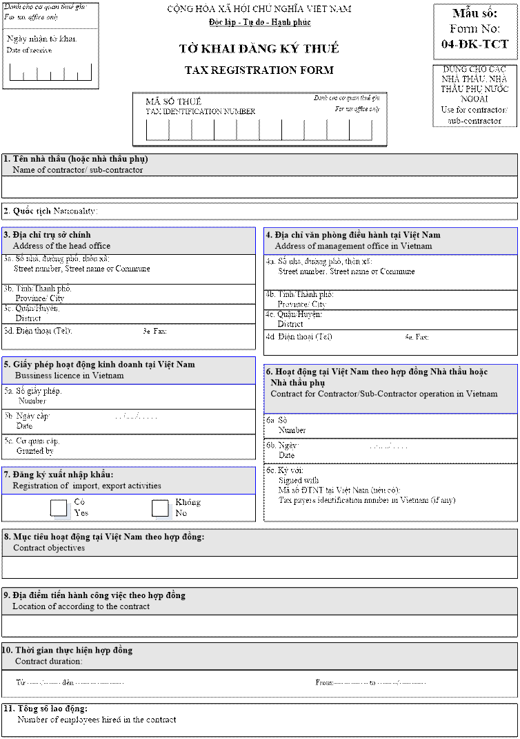 Thông tư 85/2007/TT-BTC của Bộ Tài chính về việc hướng dẫn thi hành Luật Quản lý thuế về việc đăng ký thuế