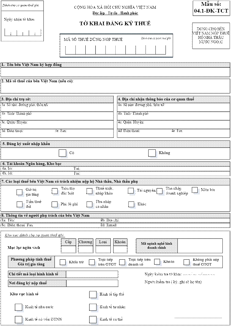 Thông tư 85/2007/TT-BTC của Bộ Tài chính về việc hướng dẫn thi hành Luật Quản lý thuế về việc đăng ký thuế