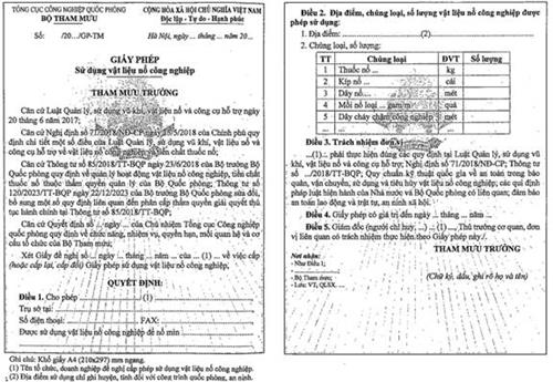 Thông tư 120/2023/TT-BQP của Bộ Quốc phòng sửa đổi, bổ sung một số quy định liên quan đến phân cấp thẩm quyền giải quyết thủ tục hành chính tại Thông tư 85/2018/TT-BQP ngày 23/6/2018 của Bộ trưởng Bộ Quốc phòng quy định về quản lý hoạt động vật liệu nổ công nghiệp, tiền chất thuốc nổ thuộc thẩm quyền quản lý của Bộ Quốc phòng