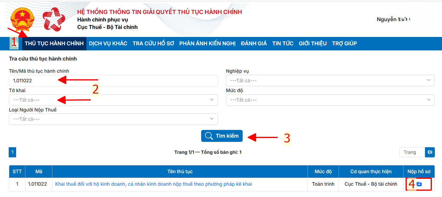Hướng dẫn kê khai thuế hộ kinh doanh trên cổng dịch vụ công Hướng dẫn kê khai thuế hộ kinh doanh trên cổng dịch vụ công