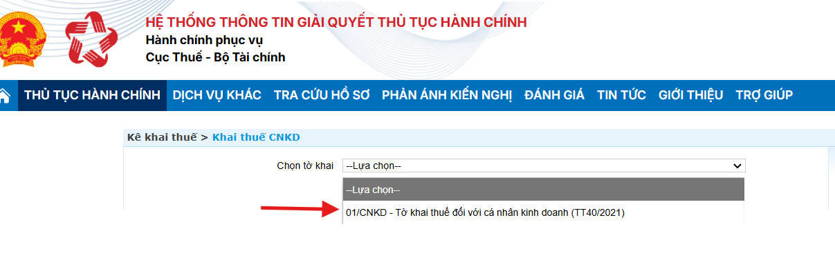 Hướng dẫn kê khai thuế hộ kinh doanh trên cổng dịch vụ công Hướng dẫn kê khai thuế hộ kinh doanh trên cổng dịch vụ công