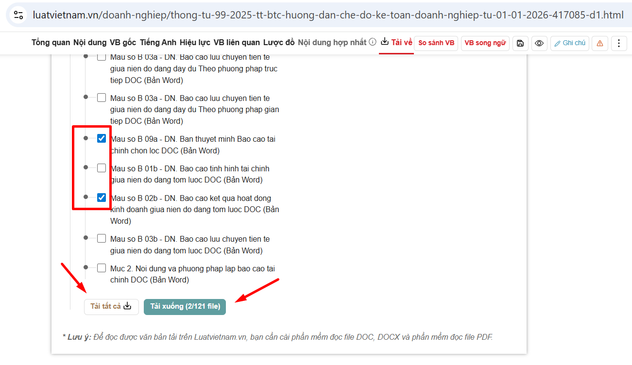 Hướng dẫn cách tải toàn bộ biểu mẫu tại Thông tư 99 về chế độ kế toán Hướng dẫn cách tải toàn bộ biểu mẫu tại Thông tư 99 về chế độ kế toán