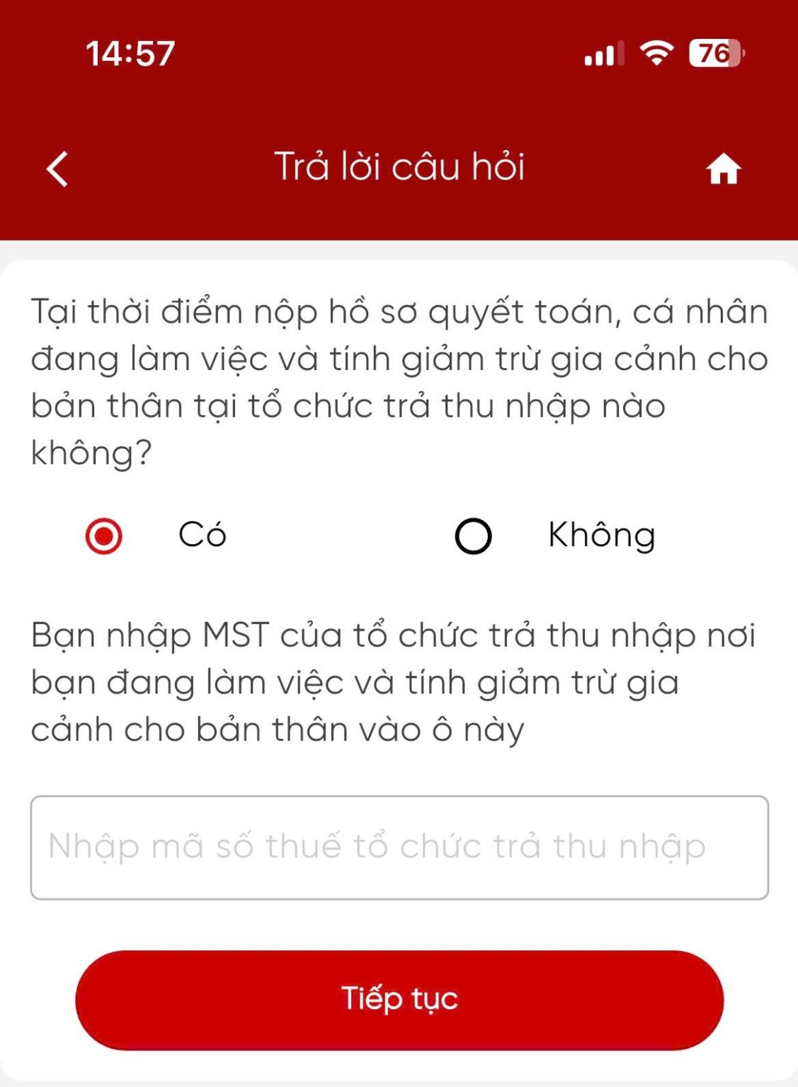 Hướng dẫn quyết toán thuế TNCN trên eTax Mobile