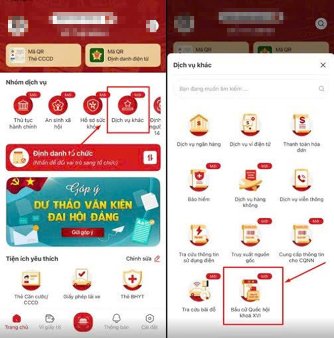 Hướng dẫn bầu cử trên VNeID 