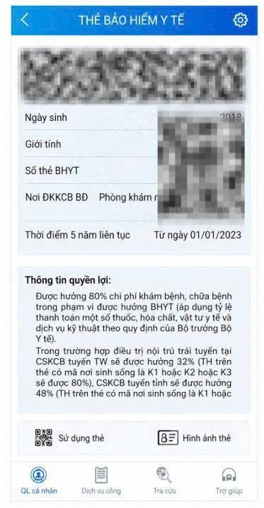 Bắt đầu xem thẻ bảo hiểm y tế của con trên VssID Bắt đầu xem thẻ bảo hiểm y tế của con trên VssID
