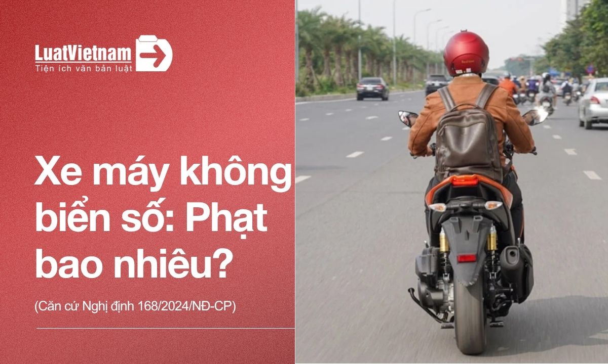 Điều khiển xe máy không gắn biển số bị phạt bao nhiêu? Điều khiển xe máy không gắn biển số bị phạt bao nhiêu?