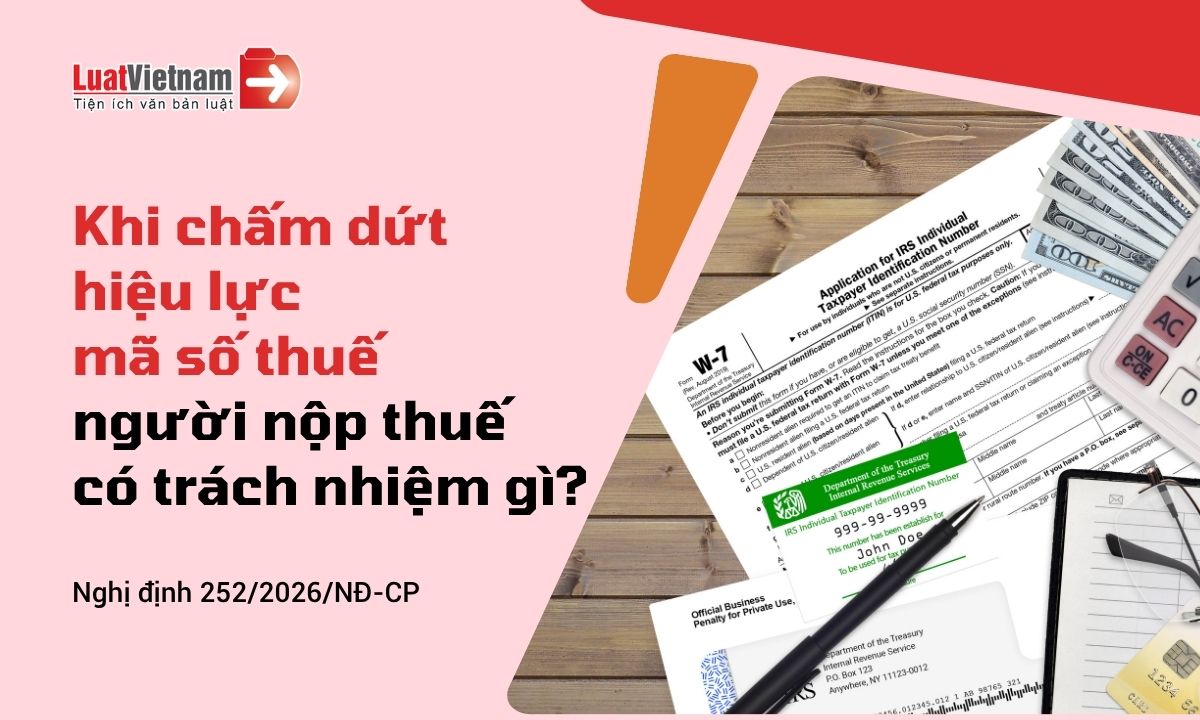 Chấm dứt hiệu lực mã số thuế: Người nộp thuế có trách nhiệm gì? Chấm dứt hiệu lực mã số thuế: Người nộp thuế có trách nhiệm gì?