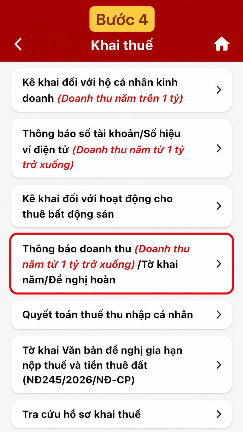 Hướng dẫn hộ kinh doanh thông báo doanh thu 6 tháng đầu năm online