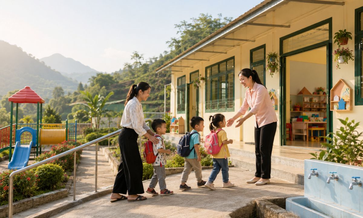 Không dồn ghép điểm trường mầm non cơ học làm tăng khoảng cách đi học của trẻ Không dồn ghép điểm trường mầm non cơ học làm tăng khoảng cách đi học của trẻ