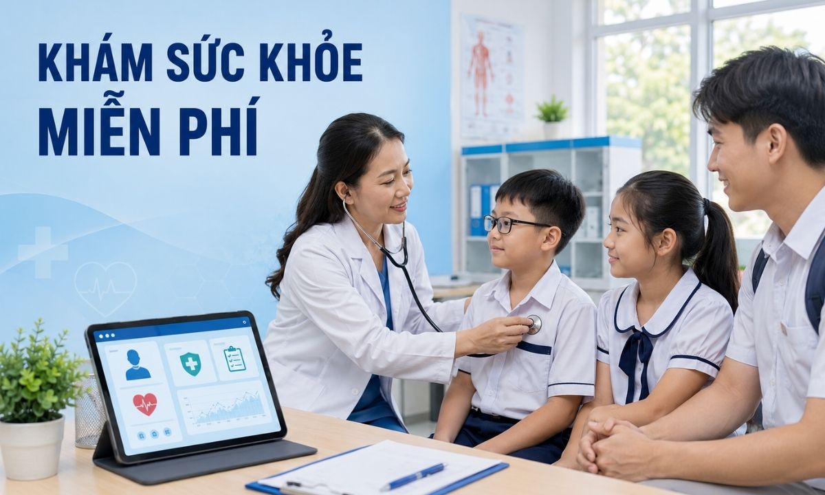 Tổ chức khám sức khỏe miễn phí, lập sổ sức khỏe điện tử cho HSSV trong năm học 2026-2027 Tổ chức khám sức khỏe miễn phí, lập sổ sức khỏe điện tử cho HSSV trong năm học 2026-2027