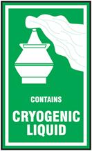 Contains Cryogenic Liquid Hazardous Material Shipping Label MPC207
