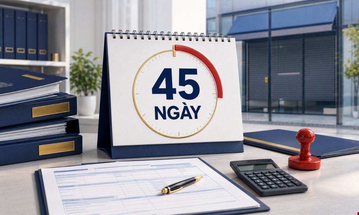 Hồ sơ quyết toán thuế khi giải thể phải nộp chậm nhất vào ngày thứ 45 Hồ sơ quyết toán thuế khi giải thể phải nộp chậm nhất vào ngày thứ 45